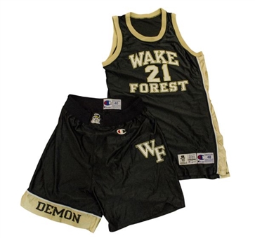 Tim Duncan 1994 Game Worn Wake Forest Full Uniform (MEARS A-10) plus College Yearbook 